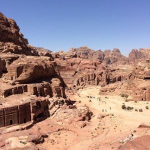 Wadi Musa from the climb. Check out the Street of Facades on the left and Theatre at the end
