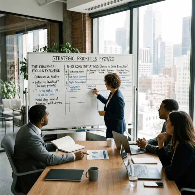 Optimistic CEO prioritizing core business initiatives